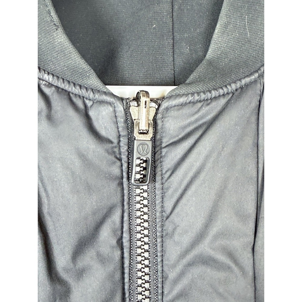 Lululemon About Face Bomber Jacket Men Reversible Down Puffer Black XL Palm deco - Picture 7 of 13